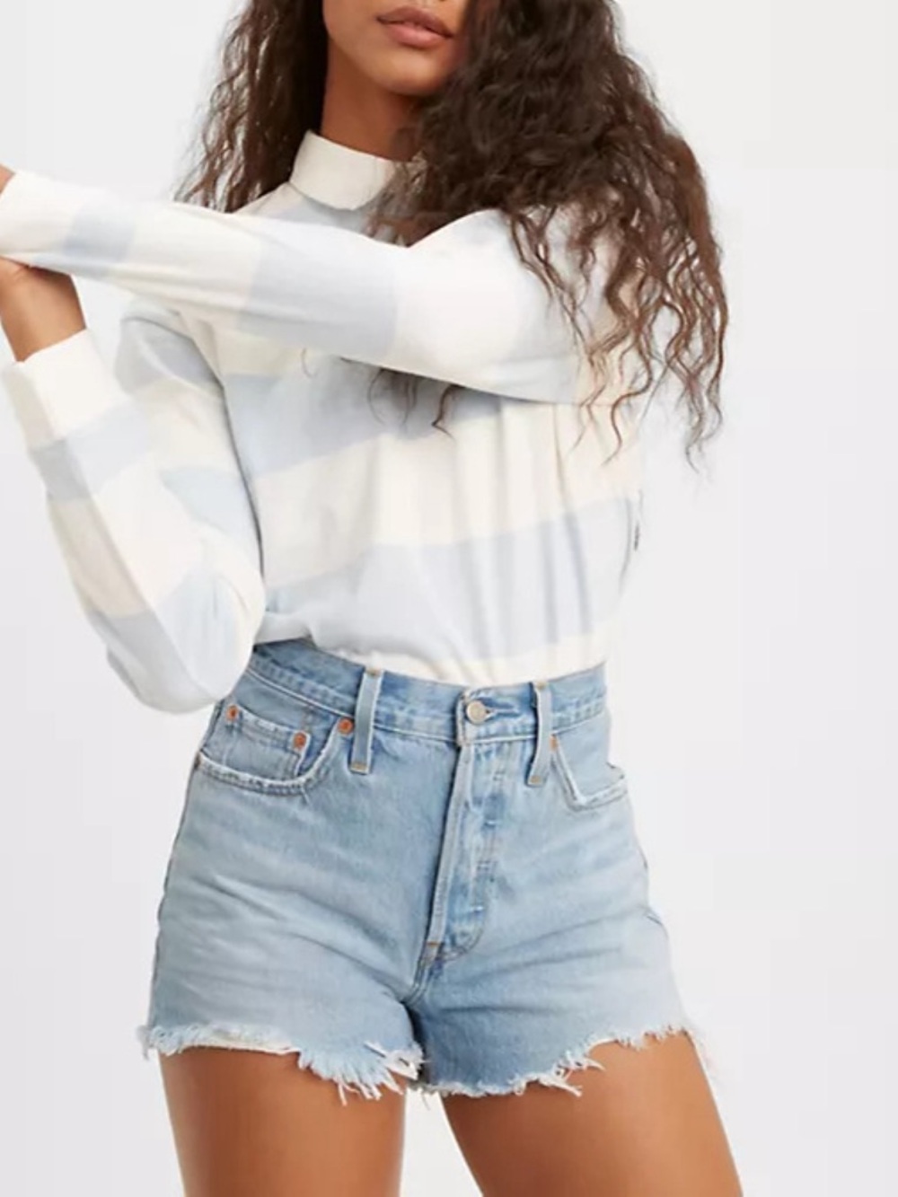 Levi’s 501 ORIGINAL FIT HIGH RISE WOMEN'S SHORTS Luxor Heat Light Wash Size: 27